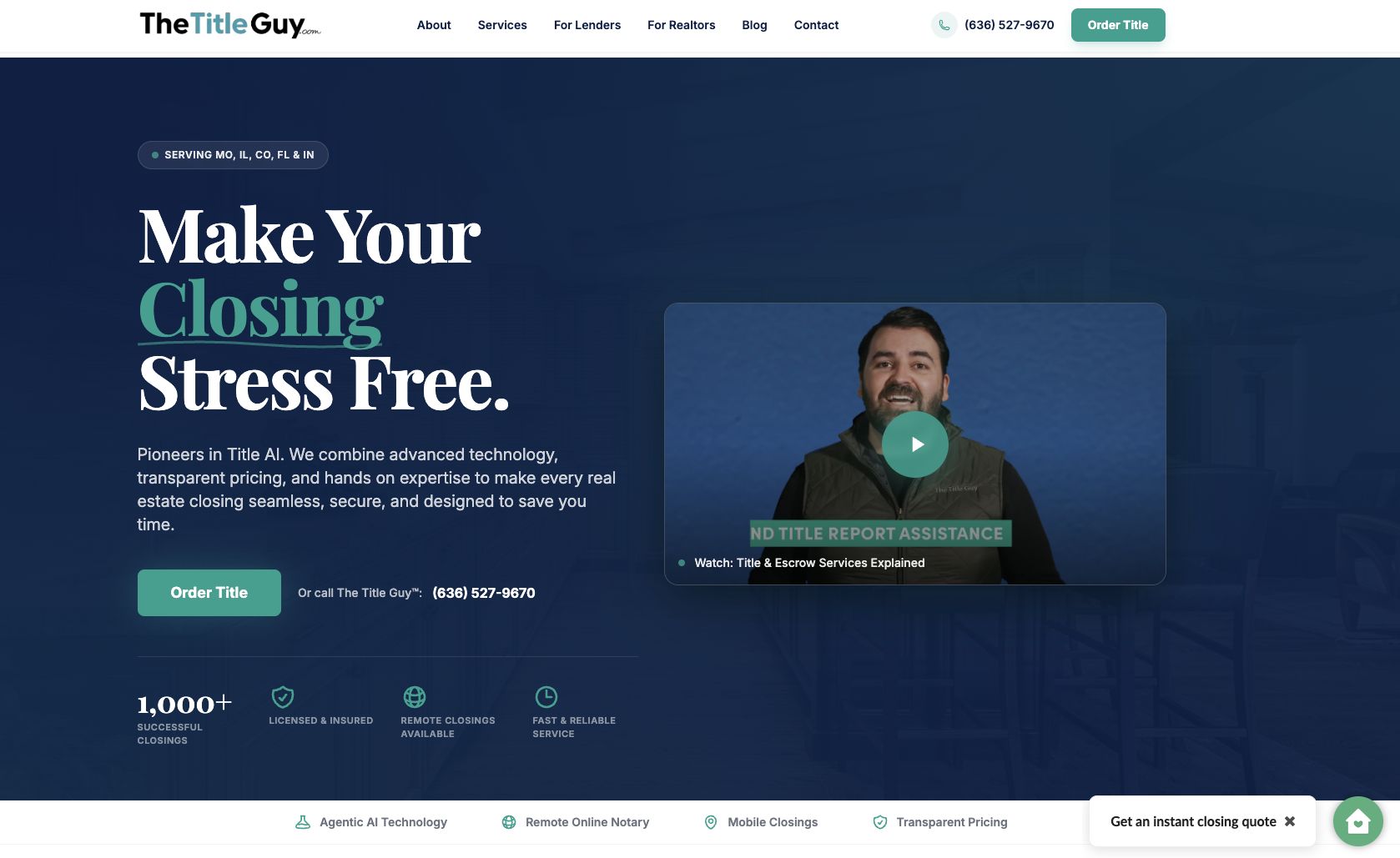 The Title Guy Website Redesign, SEO, AEO, and HubSpot CRM case study by Proven ROI